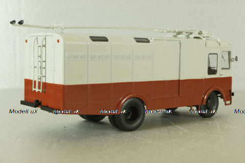 ТГ-3 грузовой троллейбус, красный/серый, 103731, Автоистория 1:43