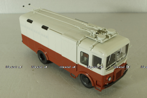 ТГ-3 грузовой троллейбус, красный/серый, 103731, Автоистория 1:43