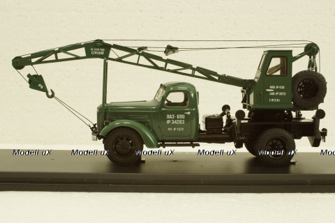 Лаз-690 на шасси Зил-164 , Автокран, SSM1100, SSM 1:43