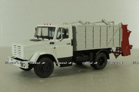 МКЗ-10 (4333) Мусоровоз на шасси Зил-4333, серый, 103375, Автоистория 1:43