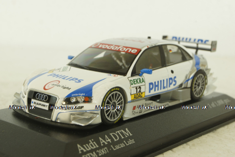 Audi A4 PHILIPS, Lucas Luhr, Audi Sport Team Rosberg, DTM 2007, Minichamps 1:43