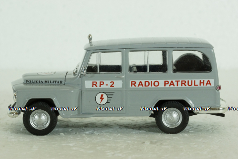 Rural Willys Radio Patrulha Policia 1970, Полицейские машины мира №60, Deagostini 1:43 (без журнала)