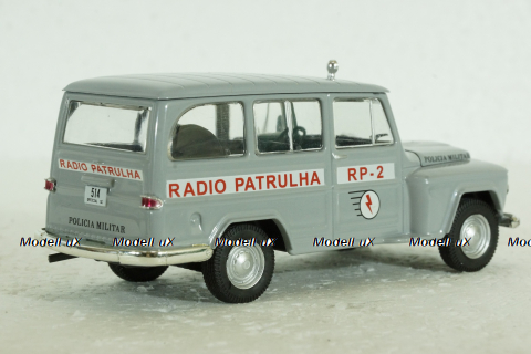 Rural Willys Radio Patrulha Policia 1970, Полицейские машины мира №60, Deagostini 1:43 (без журнала)
