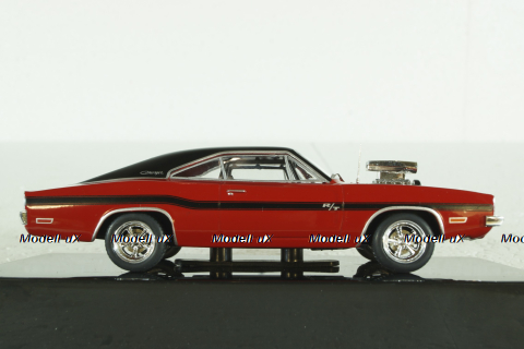 Dodge Charger R/T year 1970 red/black, CLC475N.22, IXO 1:43