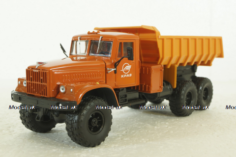 Краз-255 самосвал, оранжевый, Н723, Наш Автопром 1:43