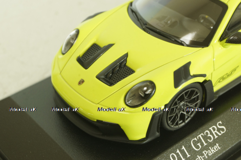 Porsche 911 (992) GT3 RS with Weissach package year 2023, acid green, 410062111, Minichamps 1:43