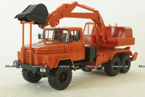 Краз-260 ЭОВ-4421, Экскаватор Красный, Н746, Наш Автопром 1:43