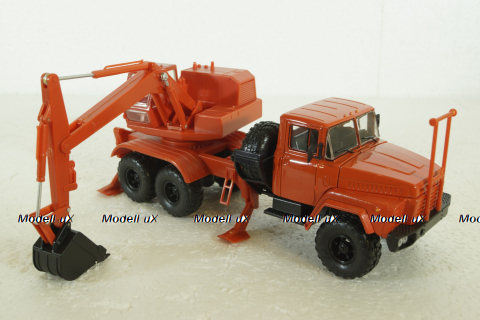 Краз-260 ЭОВ-4421, Экскаватор Красный, Н746, Наш Автопром 1:43