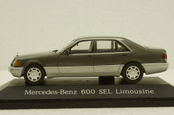 Mercedes 600SEL Limousine, W140, grey, 70034, Herpa 1:43