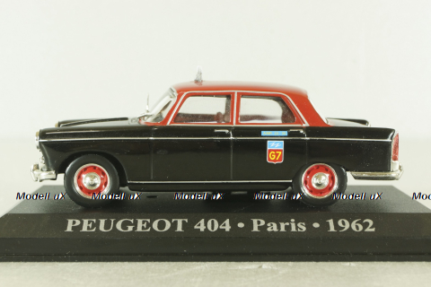 Peugeot 404 Taxi Paris 1962, black Altaya 1:43 Уценка!