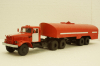 Краз-258 с п/прицепом ТЗ-22, красный, АвтоИстория 1:43