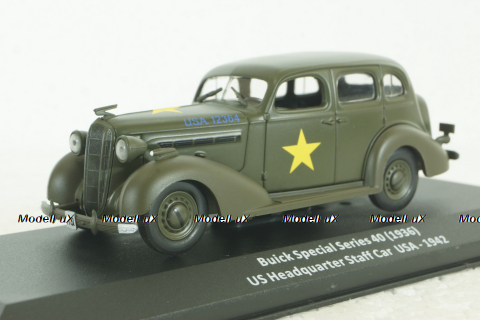 Buick Special 40 (1936) US Headquarter Staff Car  USA 1942, CMC004,  Altaya 1:43