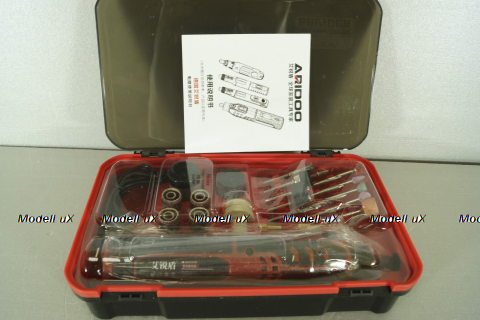 Аккумуляторная Шлифовально-гравировальная машина ARIDOO в кейсе, набор