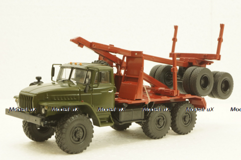 Урал-43204, хаки, лесовоз, АвтоИстория 1:43