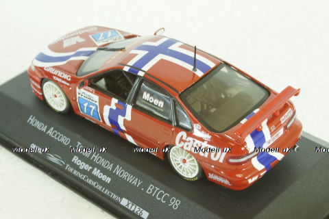 Honda Accord, team Honda Norway BTCC 98, Rogr Moen, XT126, Onyx 1:43
