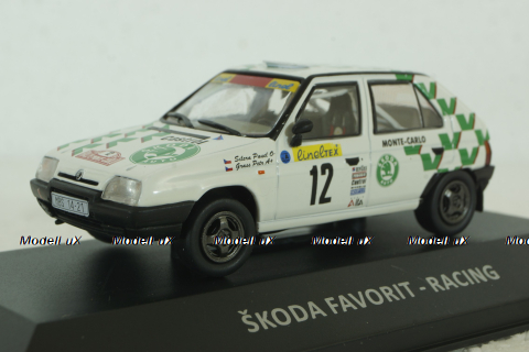 Skoda Favorit # 12 Rally Monte Carlo 1994, KS095, KALEIDOSKOP SKODA #95 DeAgostini 1:43