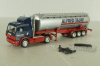 Mercedes SK 1735 LS tractor with semi-trailer tank "Alfred Talke" 1992, blue/silver, 141581, Herpa 1:87 