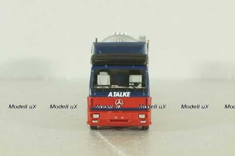 Mercedes SK 1735 LS tractor with semi-trailer tank "Alfred Talke" 1992, blue/silver, 141581, Herpa 1:87 