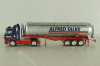 Mercedes SK 1735 LS tractor with semi-trailer tank "Alfred Talke" 1992, blue/silver, 141581, Herpa 1:87 