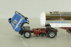Mercedes SK 1850 LS tractor with semi-trailer tank "Willi Betz" 1994, blue/chrome, 826110, Herpa 1:87