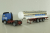 Mercedes SK 1850 LS tractor with semi-trailer tank "Willi Betz" 1994, blue/chrome, 826110, Herpa 1:87