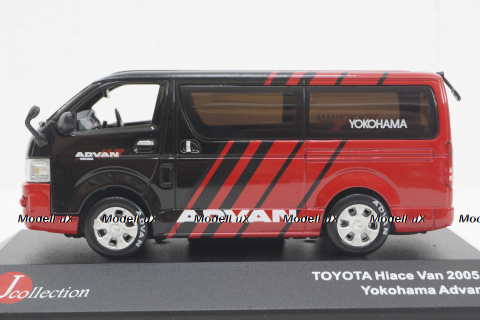 Toyota Hiace Van 2005, Yokohama Advan, red, JC087, J-Collection 1:43