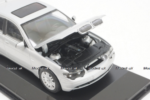 BMW 7 Series, E65 silver, 2001, 431020200, Minichamps 1:43