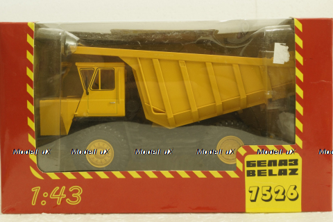 Белаз-7526 карьерный самосвал, желтый, Н006 Наш Автопром 1:43