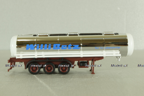 Semi-trailer tank "Willi Betz", chrome, 826110tr, Herpa 1:87