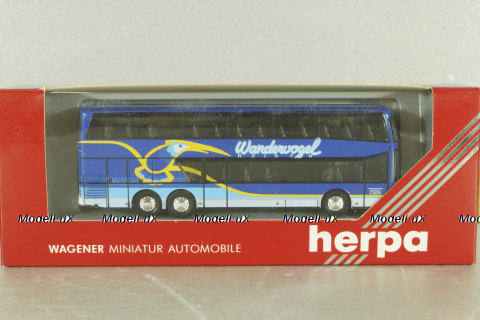Setra S 228 DT bus "wanderwogel, blue, 144286, Herpa 1:87