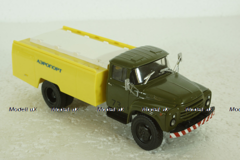 АС-161(130) Аэрофлот, Зил-130 хаки/желтый, Автолегенды СССР, Грузовики, 1:43
