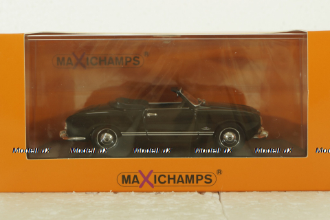 Volkswagen Karmann Ghia Cabriolet 1955, Black, 940051030, Maxichamps 1:43