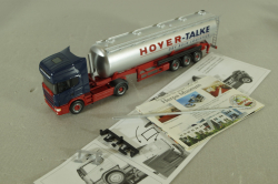 Scania TL with semi-trailer tank "Hoyer-talke", blue/grey, 147837, Herpa 1:87