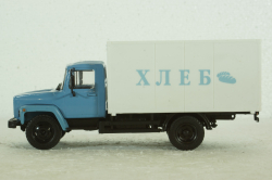 Газ-3307 Хлеб, голубой/белый, Наши Грузовики №4, 1:43