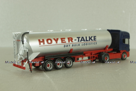 Scania TL with semi-trailer tank "Hoyer-talke", blue/grey, 147837, Herpa 1:87