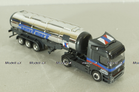 Mercedes Actros 1843 with semi-trailer tank "Seifert" grey/chrome, 144286, Herpa 1:87