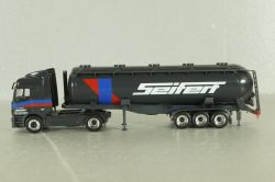 Mercedes Actros 1843 with semi-trailer tank "Seifert" grey, 144287, Herpa 1:87