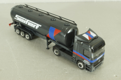 Mercedes Actros 1843 with semi-trailer tank "Seifert" grey, 144287, Herpa 1:87