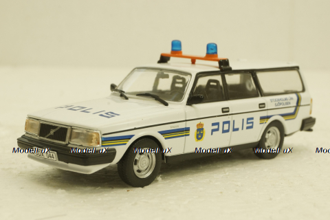 Volvo 240, Polis, Полицейские Машины Мира №56, 1:43