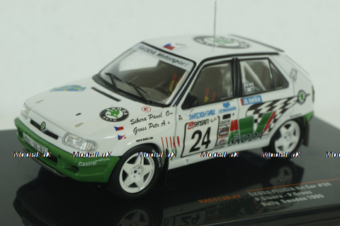 Skoda Felicia Kit Car No.24, Rally Schweden  1995, P.Sibera/P.Gross, RAC413B, Ixo 1:43