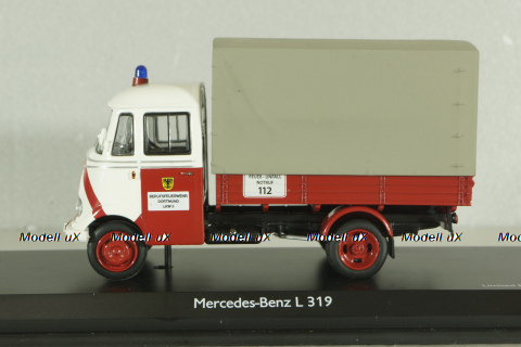 Mercedes L 319 flatbed truck Feuerwehr Dortmund, 450291600, Schuco 1:43 №2