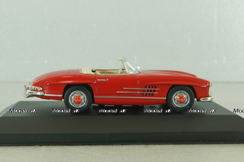 Mercedes 300 SL Roadster (W198) 1963, red, MBOMS057, Altaya, Mercedes-Benz Offizielle Modell Sammlung #61, 1:43