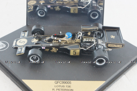 Lotus 72E #5 R.Peterson, Swedish GP 1975, black,  Formula 1, QFC99005, Quartzo 1:43