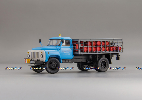 ГАЗ-53 Автомобиль для транспортировки баллонов со сжиженным газом АСТБ-53-12 1992г.,  105355, DiP Models 1:43