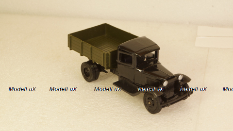 ГАЗ-АА чёрный/хаки, з-д Двигатель 1:43  