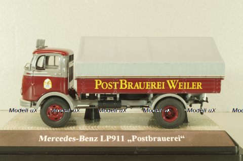 Mercedes-Benz LP911 "Post Brauerei" truck 1963, dark red, 12156, Premium ClassiXXs 1:43