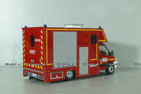 Iveco Daily 65C18 TIB, véhicule d'intervention risques technologiques (ENSOSP), Sapeurs-Pompiers №34, Altaya 1:43 С журналом!