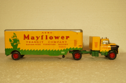 Chevrolet 9100 LCF Aero Mayflower Transit Company Moving Pup Trailer 1956  Golden Yellow Forest Green Semi-Remorque Americans #28 Altaya 1:43