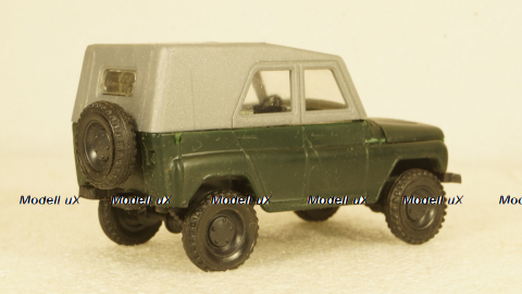 Уаз-469М, зелёный/серый, 1:43