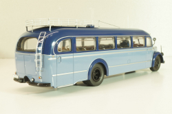 Mercedes-Benz O 6600  bus with figuren driver "Rothenburg O.D. Tauber"  1951 , blue/light blue, 02743, Schuco 1:43